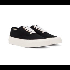 Maison Kitsune black canvas sneakers size 36